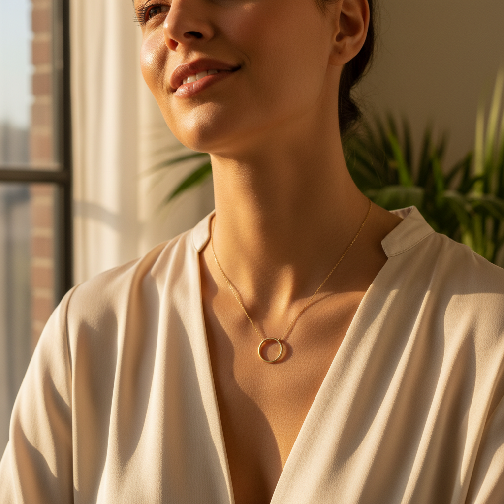 Circle Necklace Lifestyle